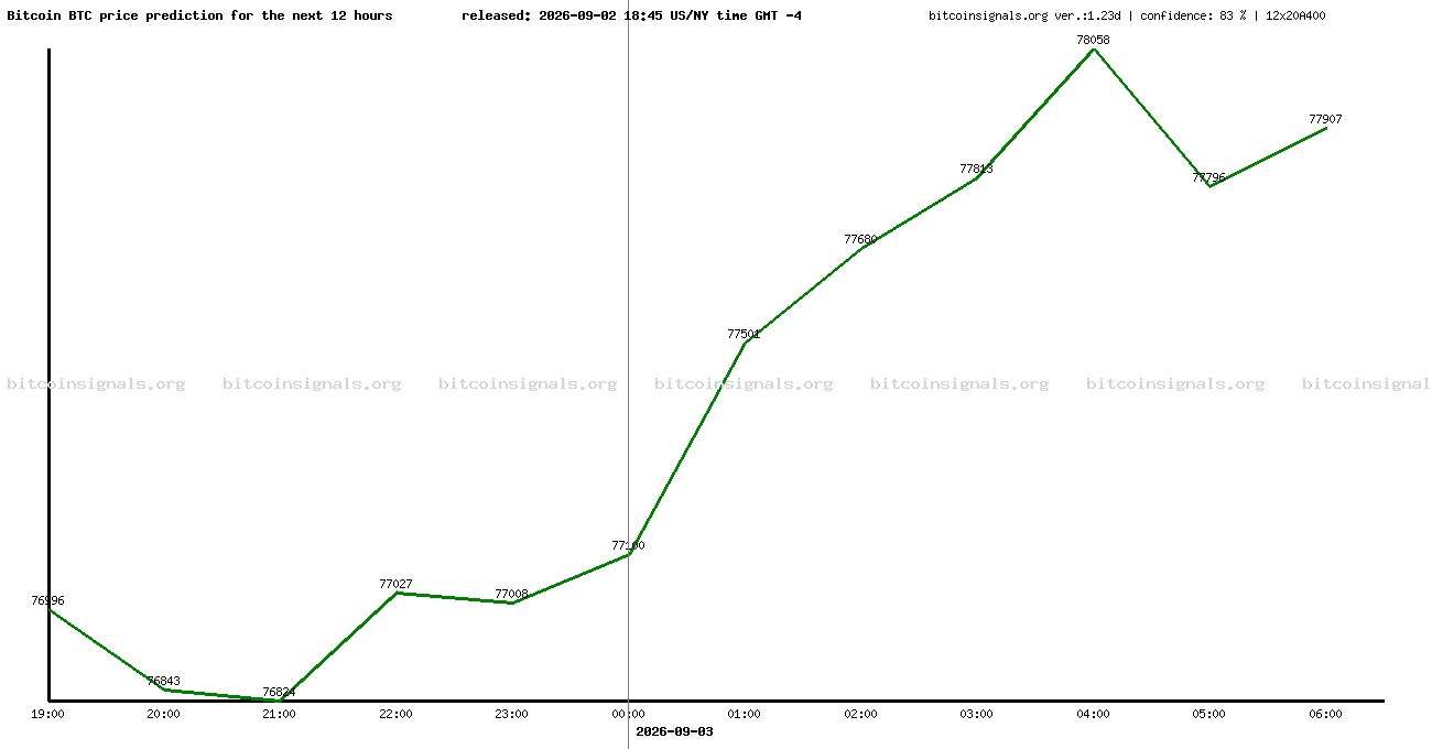 12 hours bitcoin price prediction
