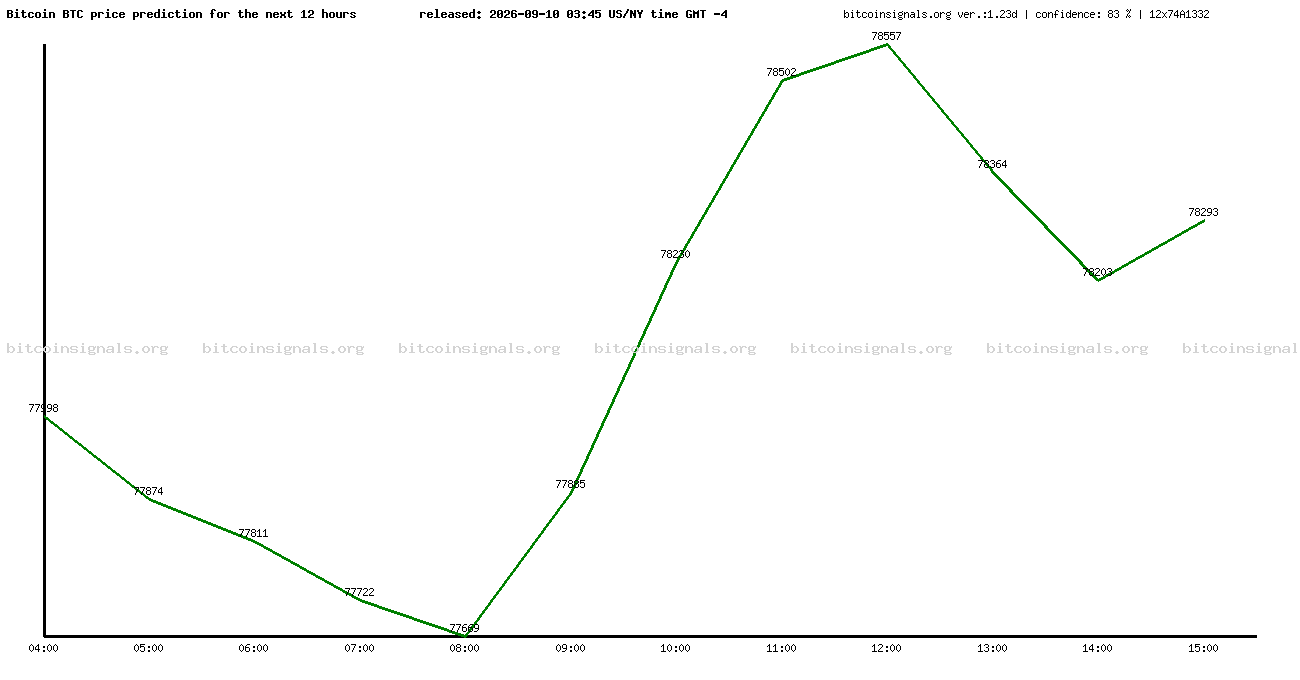 12 hours bitcoin price prediction