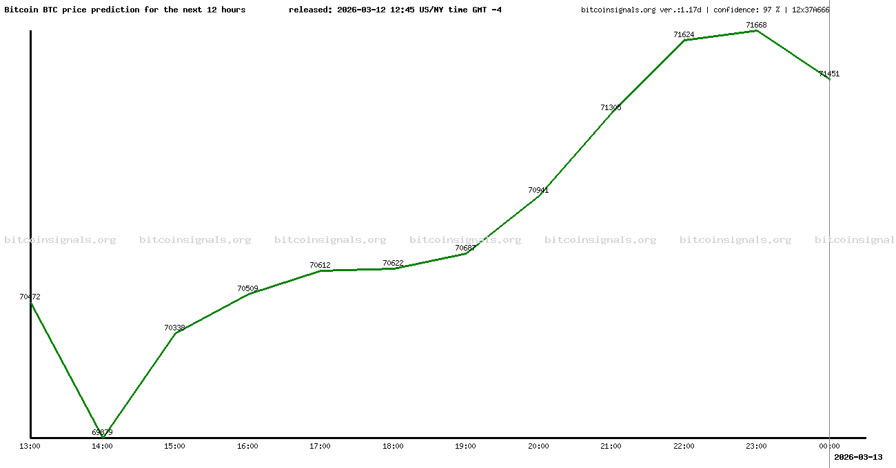 12 hours bitcoin price prediction