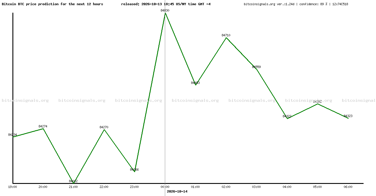 12 hours bitcoin price prediction