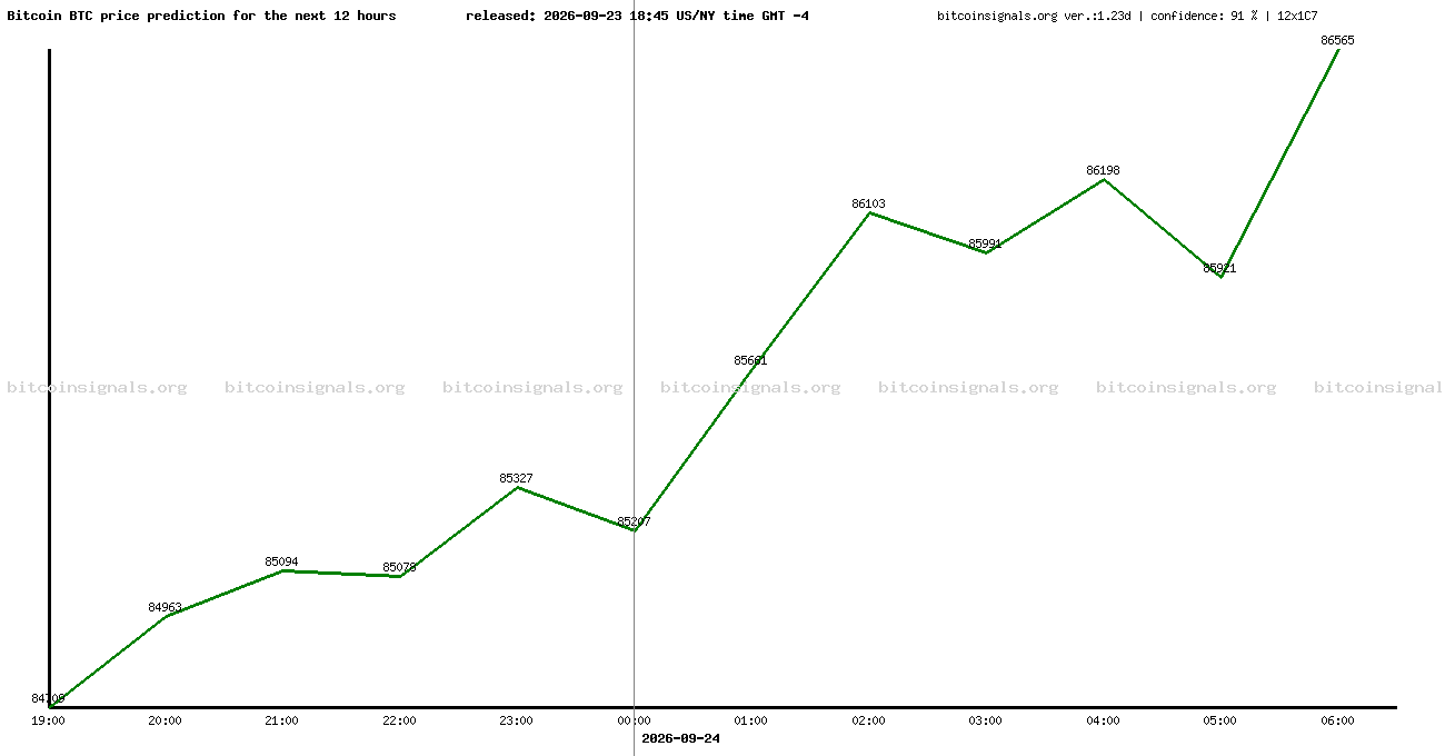 12 hours bitcoin price prediction