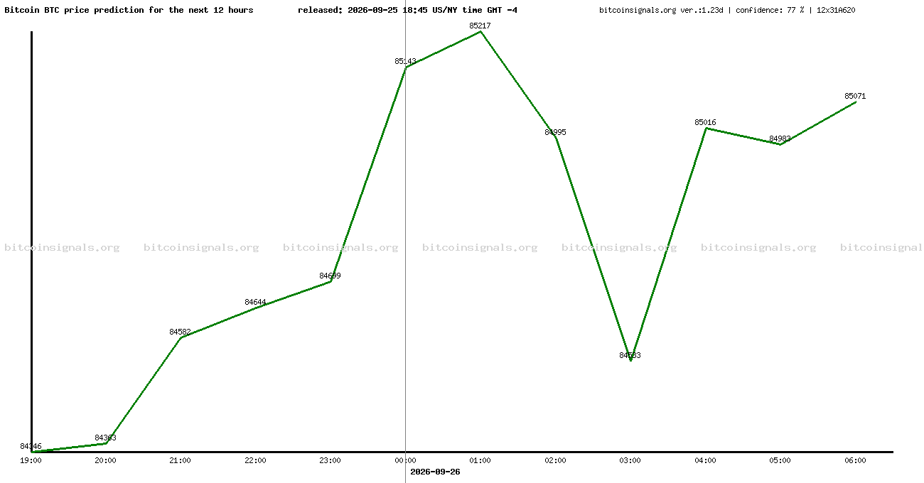 12 hours bitcoin price prediction